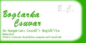 boglarka csuvar business card